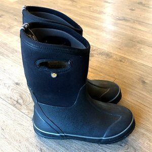 Black BOGS Mid Boots Boys Youth 5 Ladies 7 EURO 38